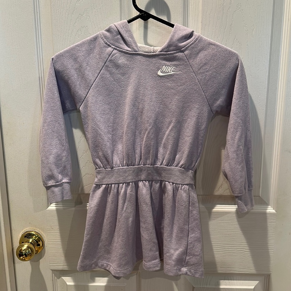 NIKE purple sparkle girls hooded sport dress child’s medium